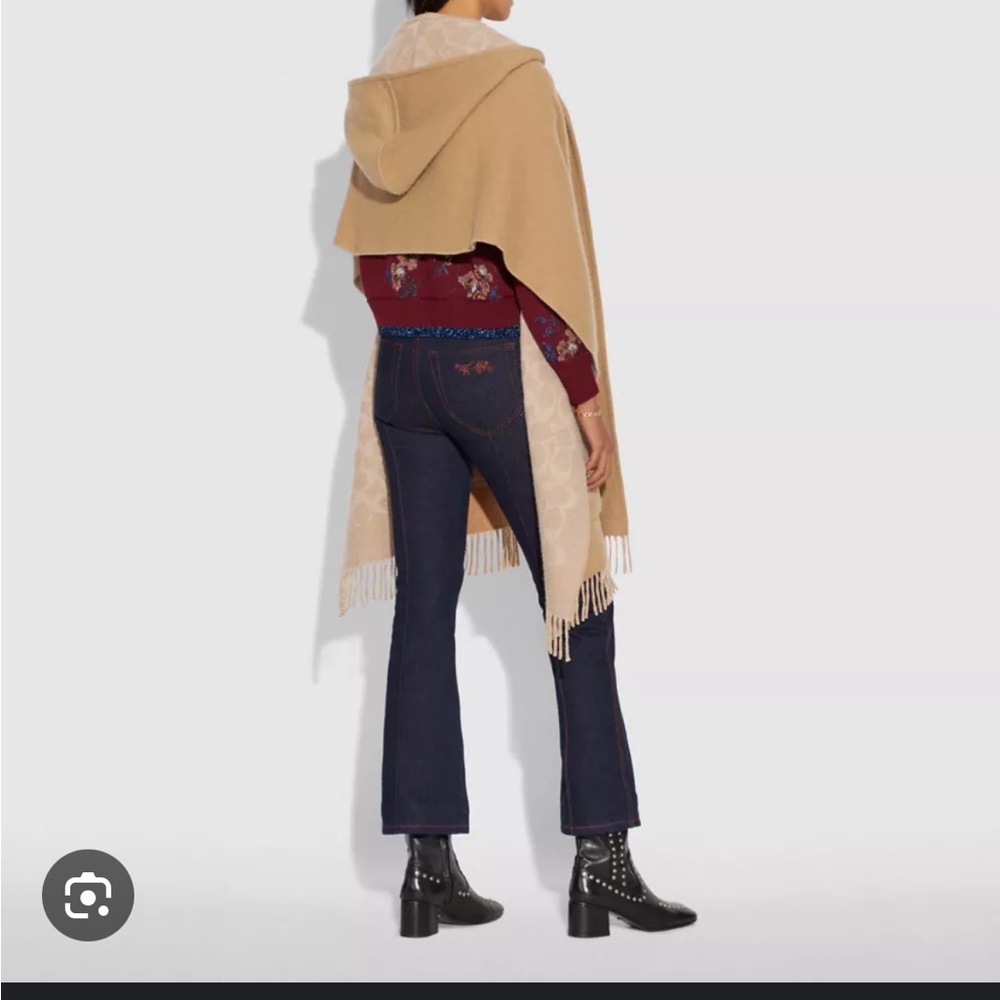 Coach Oversized Signature Muffler With Hood - Picture 3 of 10